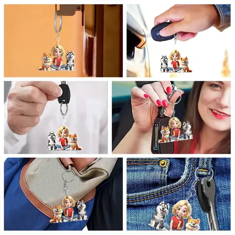 Pet and Owner Acrylic Keychain