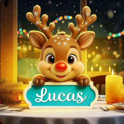 Personalized Reindeer Acrylic Light Box