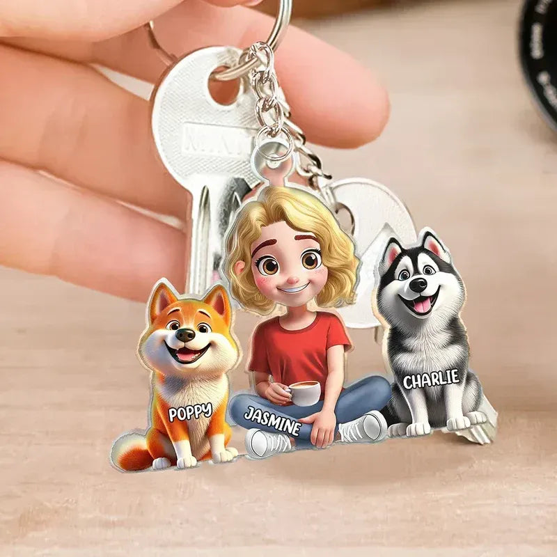 Pet and Owner Acrylic Keychain