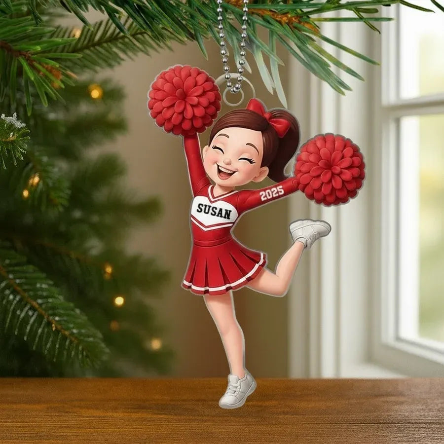 Personalized Cheerleader Acrylic Ornament