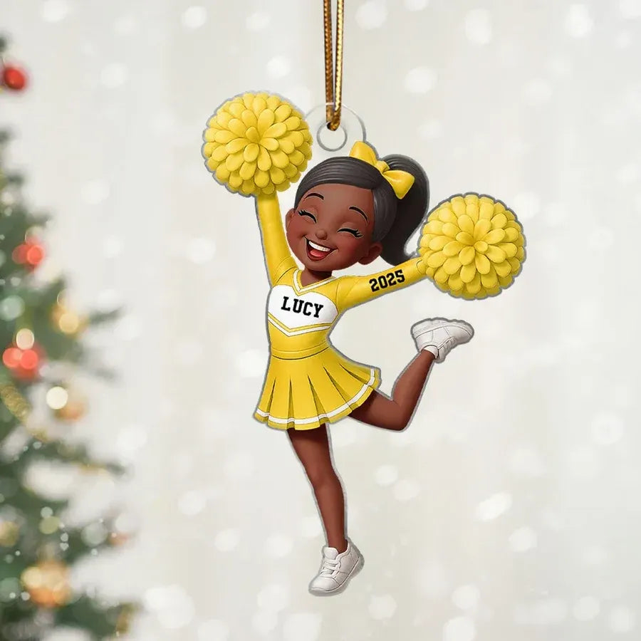 Personalized Cheerleader Acrylic Ornament
