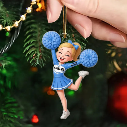 Personalized Cheerleader Acrylic Ornament