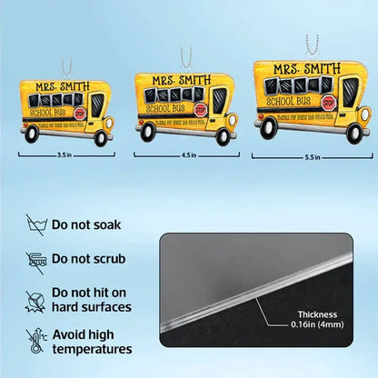School Bus Acrylic Car Hanger