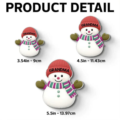 Snowman Family Acrylic Fridge Magnet Set