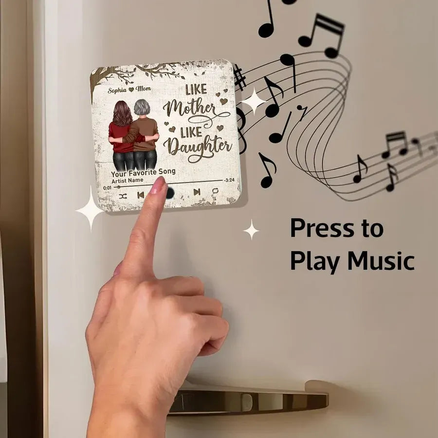 Like Mother Like Daughter Acrylic Music Fridge Magnet