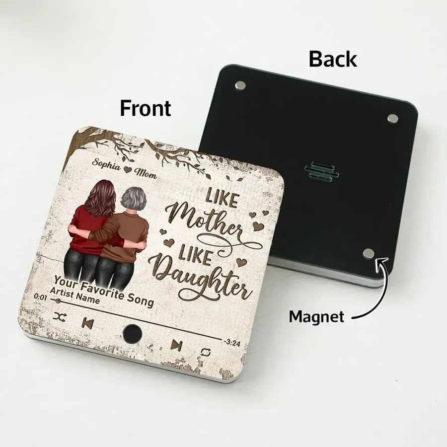 Like Mother Like Daughter Acrylic Music Fridge Magnet