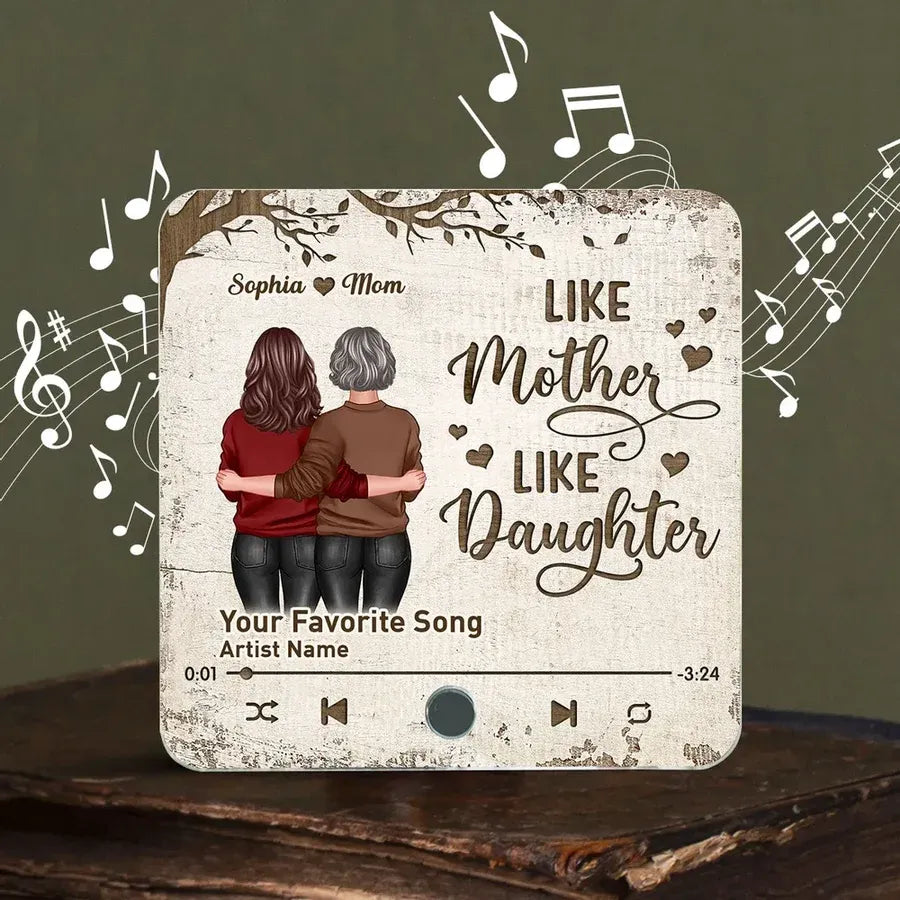 Like Mother Like Daughter Acrylic Music Fridge Magnet