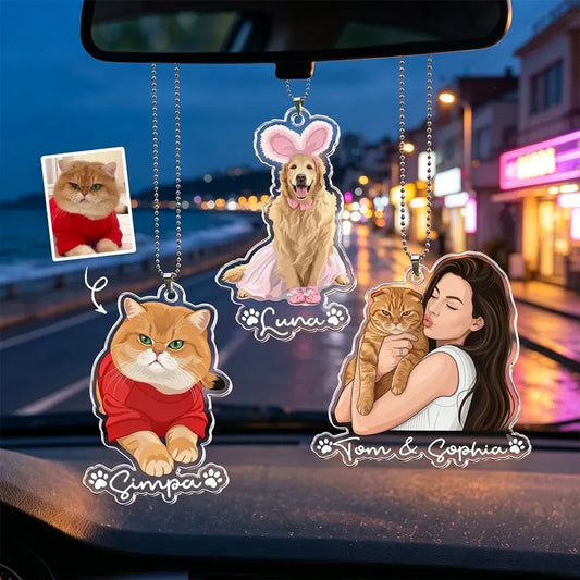 Personalized Pet Acrylic Car Hanger