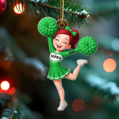 Personalized Cheerleader Acrylic Ornament