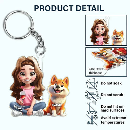 Pet and Owner Acrylic Keychain