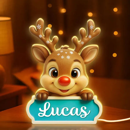 Personalized Reindeer Acrylic Light Box