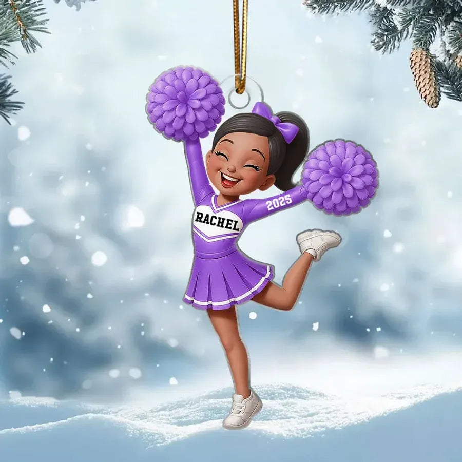 Personalized Cheerleader Acrylic Ornament
