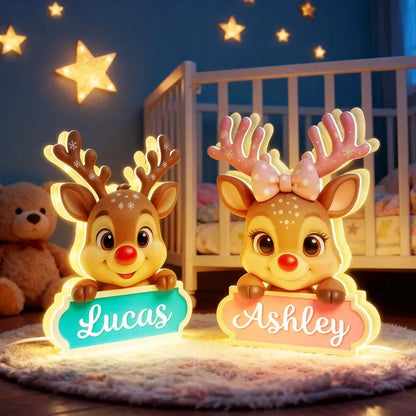 Personalized Reindeer Acrylic Light Box